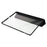 For Samsung Galaxy Tab S10 FE+ Case Skin-Touch Tri-Fold Stand PU Leather TPU Acrylic Clear Tablet Cover - Black - 2