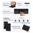 Tablet Case For Samsung Galaxy Tab S10+ / S9+ / S9 FE+ / S8+ / S7 FE Magnetic Floating Bluetooth-Compatible Keyboard + Leather Cover - Black - 5
