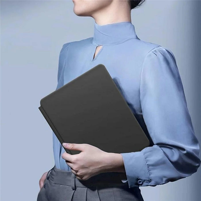 Tablet Case For Samsung Galaxy Tab S10+ / S9+ / S9 FE+ / S8+ / S7 FE Magnetic Floating Bluetooth-Compatible Keyboard + Leather Cover - Black - 7
