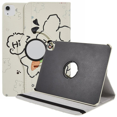 Tablet Case For iPad Air 11 (2026) / (2025) / (2024) / Air (2022) / (2020) / Pro 11 (2022) / (2021) / (2020) / (2018) , Rotating Stand PU Leather + PC Pattern Printed Cover - 1