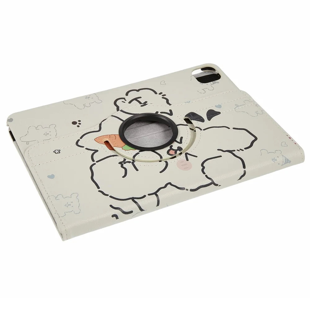 Tablet Case For iPad Air 11 (2026) / (2025) / (2024) / Air (2022) / (2020) / Pro 11 (2022) / (2021) / (2020) / (2018) , Rotating Stand PU Leather + PC Pattern Printed Cover - 4