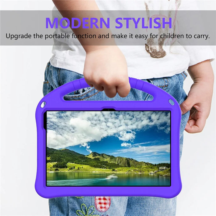Tablet Case For Urao C107  /  Jeazans OC101  /  C107 EVA Cover with Handle Kickstand Children Friendly - Purple - 5