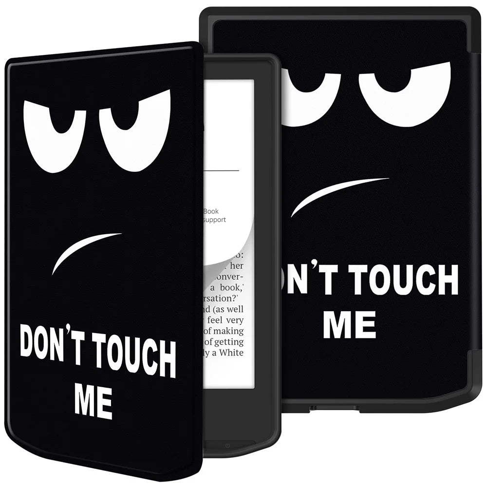 E-Reader Case For Pocketbook Verse Lite  /  Verse Pro PB634  /  Verse PB629 Pattern Print TPU + PU Cover - Don't Touch Me - 1