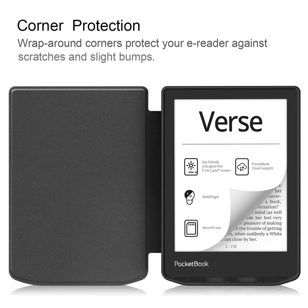 E-Reader Case For Pocketbook Verse Lite  /  Verse Pro PB634  /  Verse PB629 Pattern Print TPU + PU Cover - Don't Touch Me - 3
