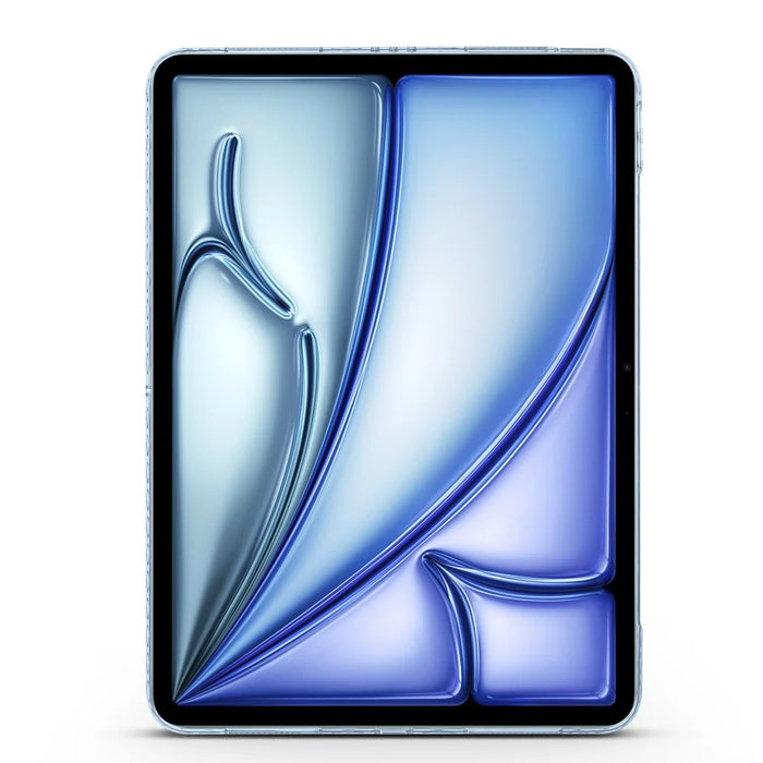 For iPad Air 13 (2026) / (2025) / (2024) Case TPU PU Leather Kickstand Tablet Cover with Lens Frames - Blue - 3