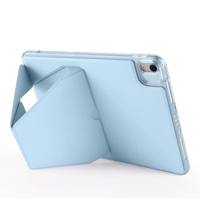 For iPad Air 13 (2026) / (2025) / (2024) Case TPU PU Leather Kickstand Tablet Cover with Lens Frames - Blue - 5