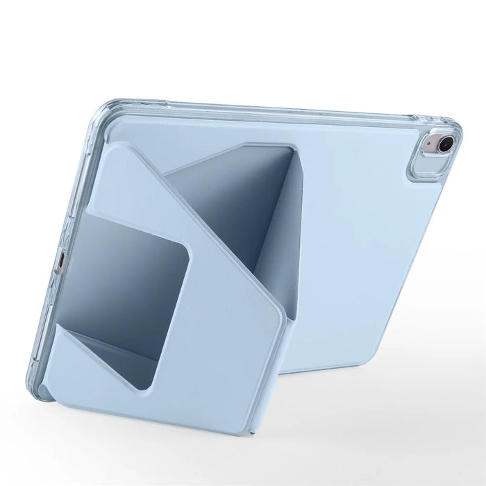 For iPad Air 13 (2026) / (2025) / (2024) Case TPU PU Leather Kickstand Tablet Cover with Lens Frames - Blue - 7