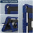 For iPad 10.2 (2021) / (2019) / (2020) Case with Kickstand Strap Anti Drop PC + Silicone Tablet Cover - Navy Blue / Black - 7