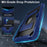 For iPad 10.2 (2021) / (2019) / (2020) Case with Kickstand Strap Anti Drop PC + Silicone Tablet Cover - Navy Blue / Black - 3