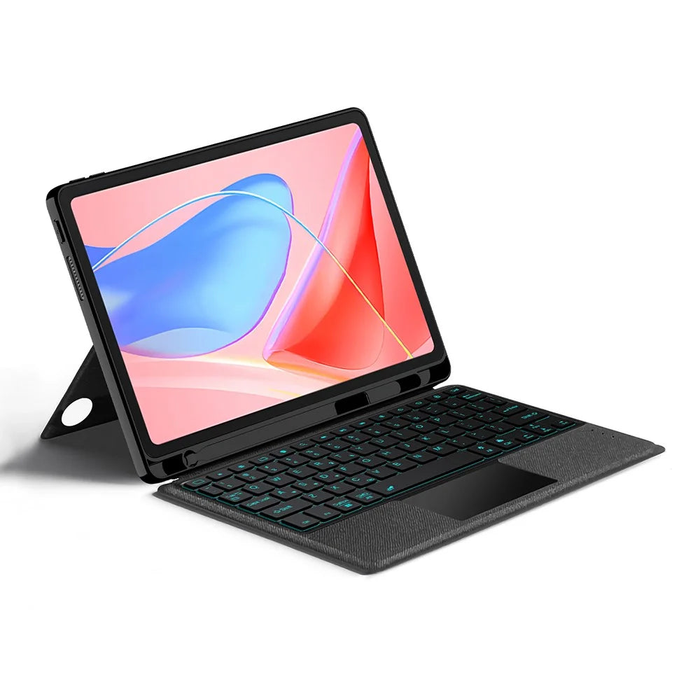 For Lenovo Tab 10.1 (2025) TB311XU2  /  Zhaoyang K10C Leather Case + Bluetooth-Compatible Keyboard with Backlight Trackpad - 3