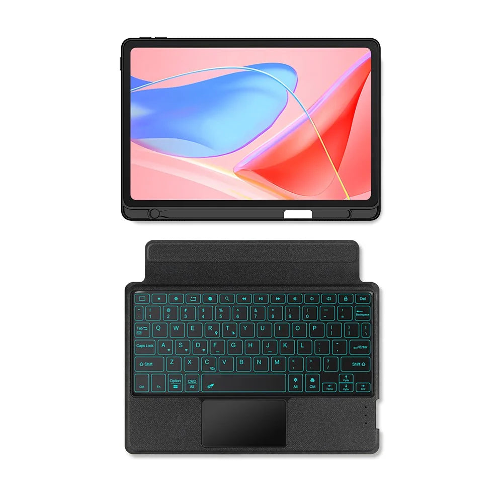 For Lenovo Tab 10.1 (2025) TB311XU2  /  Zhaoyang K10C Leather Case + Bluetooth-Compatible Keyboard with Backlight Trackpad - 5
