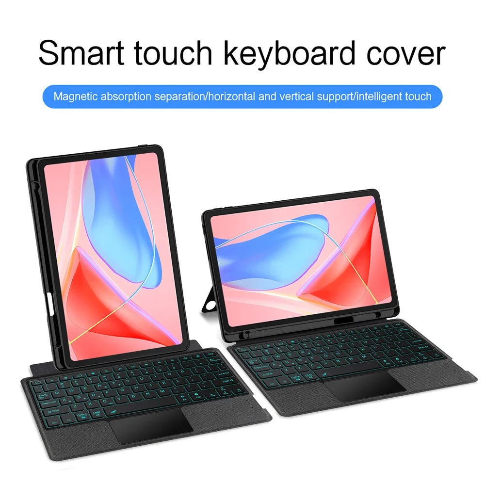 For Lenovo Tab 10.1 (2025) TB311XU2  /  Zhaoyang K10C Leather Case + Bluetooth-Compatible Keyboard with Backlight Trackpad - 6