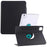 For iPad (2025)  /  10.9 (2022) Case Magnetic Detachable Rotating Stand Acrylic + Leather Tablet Cover - Black - 1
