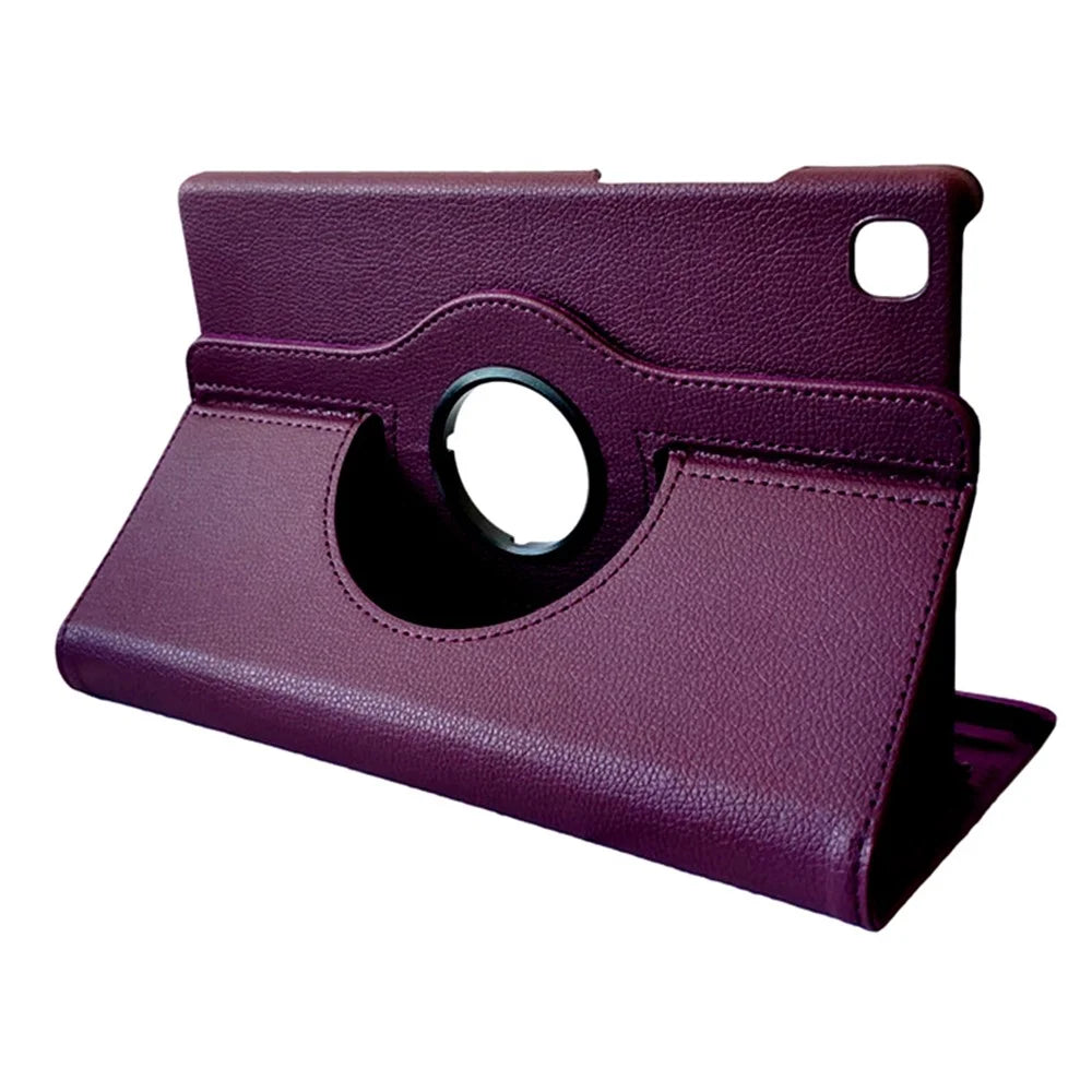 ENKAY HAT PRINCE For Samsung Galaxy Tab A7 Lite 8.7-inch Tablet Case   Litchi Texture PU Leather Cover Stand - Dark Purple - 2
