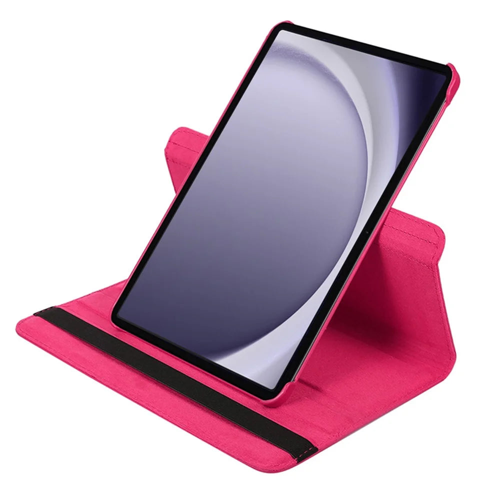 ENKAY HAT PRINCE For Samsung Galaxy Tab A9 Tablet Case   Litchi Texture PU Leather Cover Stand - Dark Purple - 4