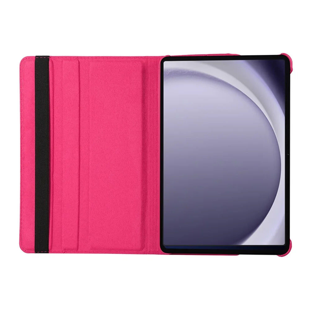 ENKAY HAT PRINCE For Samsung Galaxy Tab A9 Tablet Case   Litchi Texture PU Leather Cover Stand - Dark Purple - 5