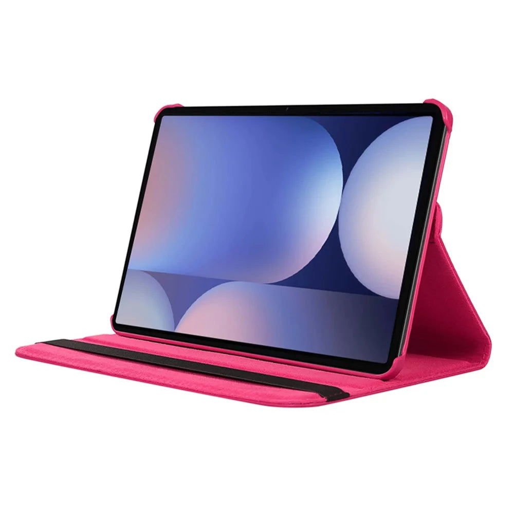ENKAY HAT PRINCE For Samsung Galaxy Tab S9 FE+ / Galaxy Tab S9+ / Galaxy Tab S10+ Tablet Case   Litchi Texture PU Leather Cover Stand - Dark Purple - 3