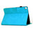 Tablet Case for iPad 10.2 (2021) / (2019) / (2020) / Air 10.5 inch (2019 / Pro 10.5-inch (2017) Mandala Imprinted Leather Cover with Card Slots - Sky Blue - 3
