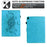 Tablet Case for iPad 10.2 (2021) / (2019) / (2020) / Air 10.5 inch (2019 / Pro 10.5-inch (2017) Mandala Imprinted Leather Cover with Card Slots - Sky Blue - 5