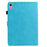 For iPad (2025) / 10.9 (2022) Case Mandala Imprinted Leather Tablet Cover with Card Slots - Sky Blue - 7