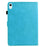 For iPad mini (2024) / (2021) Case Mandala Imprinted Leather Tablet Cover with Card Slots - Sky Blue - 7