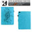 Leather Case For iPad mini (2019) 7.9 Inch / Mini 4 / mini 3 / mini 2 / Mini Mandala Imprinted Tablet Cover with Card Slots - Sky Blue - 5