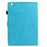 Leather Case For iPad mini (2019) 7.9 Inch / Mini 4 / mini 3 / mini 2 / Mini Mandala Imprinted Tablet Cover with Card Slots - Sky Blue - 7