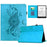 Leather Case For Amazon Kindle Paperwhite 4 (2018) / 3 (2015) / 2 (2015) / Paperwhite (2015) Mandala Imprinted Tablet Cover with Card Slots - Sky Blue - 1