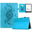 For Amazon Kindle 11th (2024) / 6" (2022) Case Mandala Imprinted Leather Tablet Cover with Card Slots - Sky Blue - 1