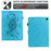 For Amazon Kindle Fire Max 11 2023 Case Mandala Imprinted Leather Tablet Cover with Card Slots - Sky Blue - 5