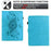 Universal 7 inch Tablet Case Mandala Imprinted Leather Tablet Cover with Card Slots - Sky Blue - 5