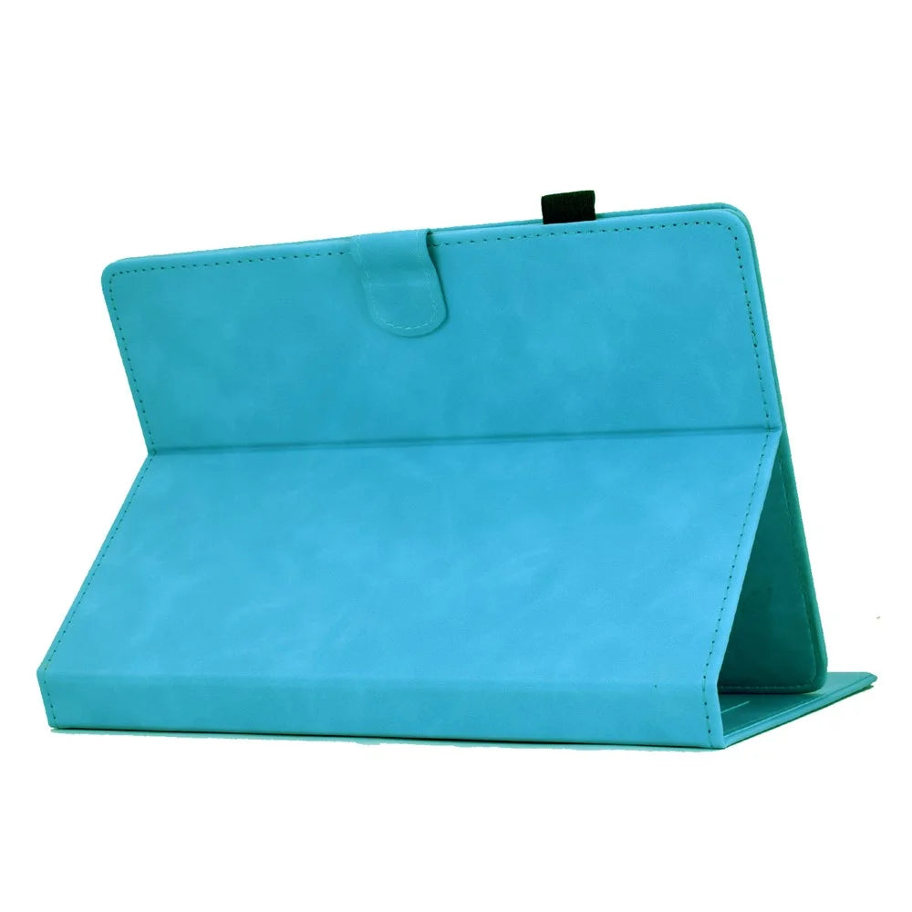 Universal 8 inch Tablet Case Mandala Imprinted Leather Tablet Cover with Card Slots - Sky Blue - 3