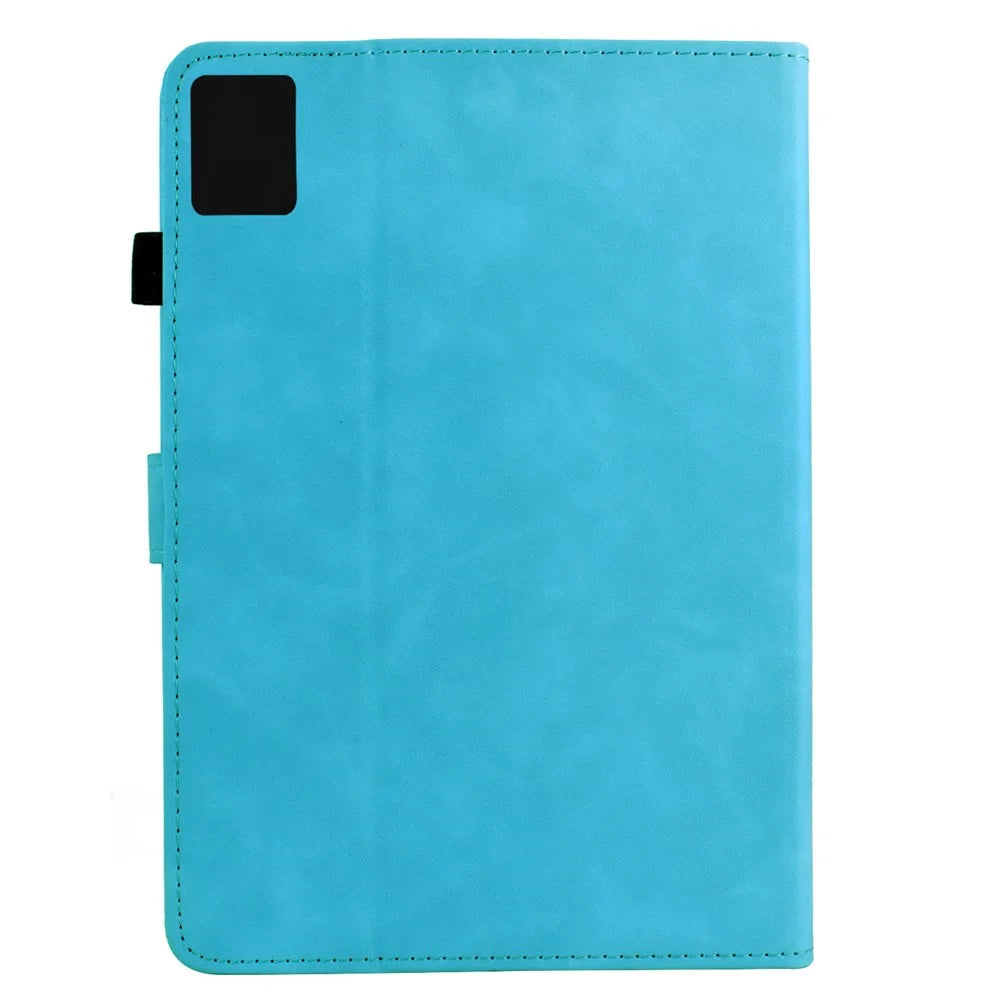 For Lenovo Tab M11 / Xiaoxin Pad 11 2024 Case Mandala Imprinted Leather Tablet Cover with Card Slots - Sky Blue - 7