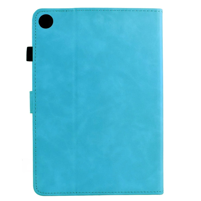 For Lenovo Tab M10 (Gen 3) Case Mandala Imprinted Leather Tablet Cover with Card Slots - Sky Blue - 7