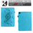 For Lenovo Tab M10 Plus (3rd Gen) Case Mandala Imprinted Leather Tablet Cover with Card Slots - Sky Blue - 5