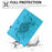 For Samsung Galaxy Tab S9 / Tab S9 FE Case Mandala Imprinted Leather Tablet Cover with Card Slots - Sky Blue - 4