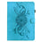 For Samsung Galaxy Tab S9 / Tab S9 FE Case Mandala Imprinted Leather Tablet Cover with Card Slots - Sky Blue - 6