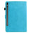 For Samsung Galaxy Tab S9 / Tab S9 FE Case Mandala Imprinted Leather Tablet Cover with Card Slots - Sky Blue - 7