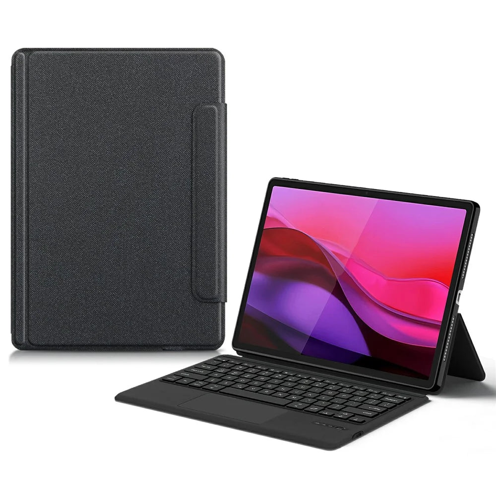For Lenovo Yoga Pad Pro Leather Case + Touchpad Bluetooth-Compatible Keyboard (without Backlit) - 1