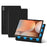 For Samsung Galaxy Tab S8+  /  S7+ Case Origami Stand PU Leather Magnetic Tablet Cover - Black - 1