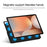 For Samsung Galaxy Tab S8+  /  S7+ Case Origami Stand PU Leather Magnetic Tablet Cover - Black - 6