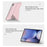 For Samsung Galaxy Tab S8 Ultra Case Origami Stand PU Leather Magnetic Tablet Cover - Pink - 5