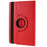 For Samsung Galaxy Tab S10 FE+ Case Rotating Stand PU Leather + PC Tablet Cover with Elastic Band - Red - 5