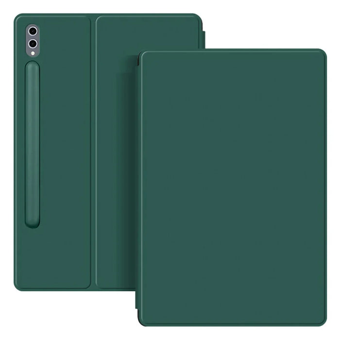 For Samsung Galaxy Tab S10+ Case Stand Magnetic Leather Tablet Cover with Auto Sleep  /  Wake - Green - 2