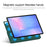 For Samsung Galaxy Tab S10 FE+ Case Origami Stand PU Leather Magnetic Tablet Cover - Green - 6