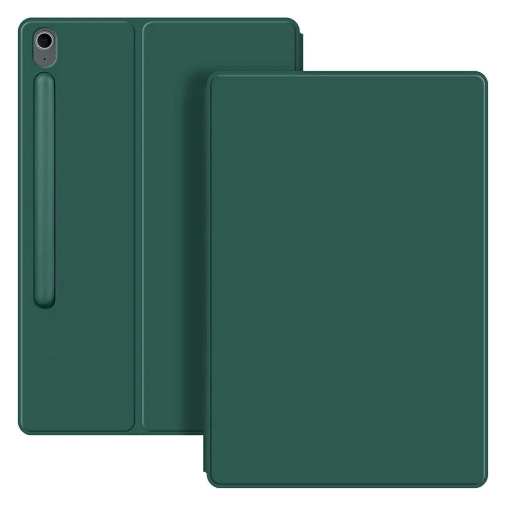 For Samsung Galaxy Tab S10 FE+ Case Stand Magnetic Leather Tablet Cover with Auto Sleep / Wake - Green - 6