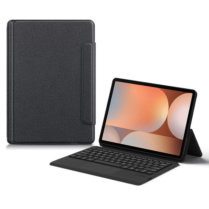 For Samsung Galaxy Tab S10+ Leather Case + Touchpad Bluetooth-Compatible Keyboard (without Backlit) - 1