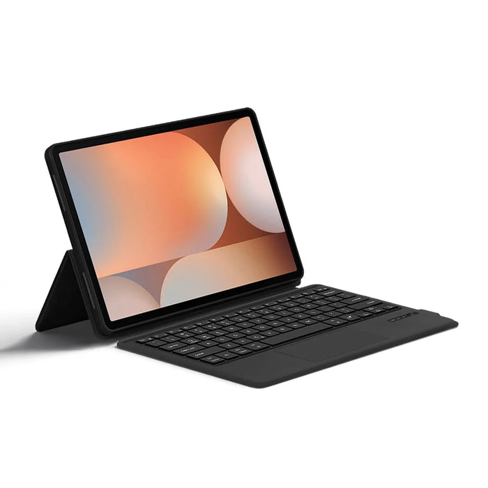 For Samsung Galaxy Tab S10+ Leather Case + Touchpad Bluetooth-Compatible Keyboard (without Backlit) - 2