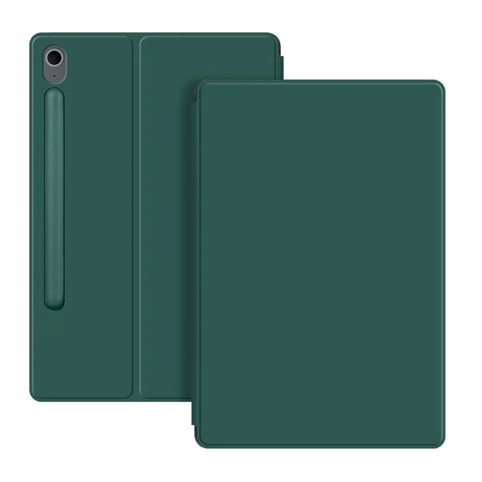 For Samsung Galaxy Tab S10 FE Case Stand Magnetic Leather Tablet Cover with Auto Sleep  /  Wake - Green - 6