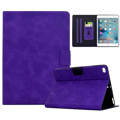 Tablet Case For iPad mini (2019) 7.9 Inch / Mini 4 / mini 3 / mini 2 / Mini , PU Leather Cover with Card Slots - Purple - 1